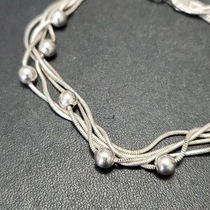 *Sale* Silver tone multi strand bracelet 8"